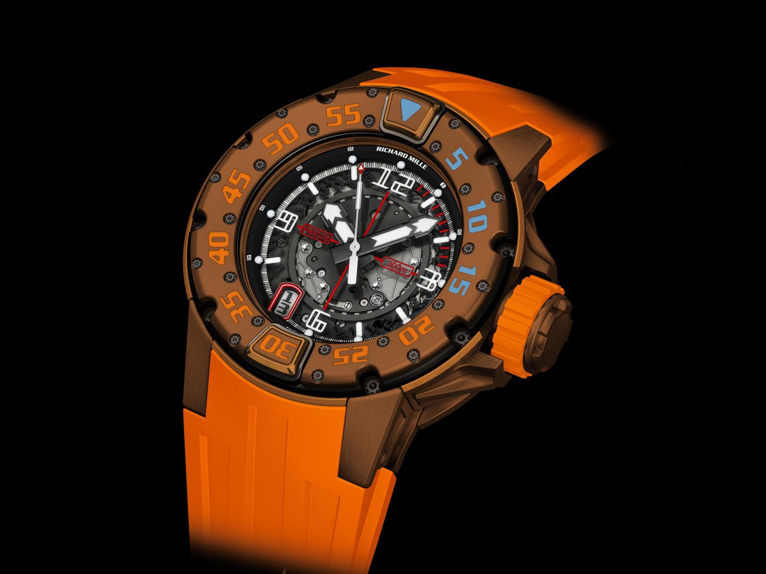 Replica Richard Mille RM 028 Brown PVD Titanium Watch